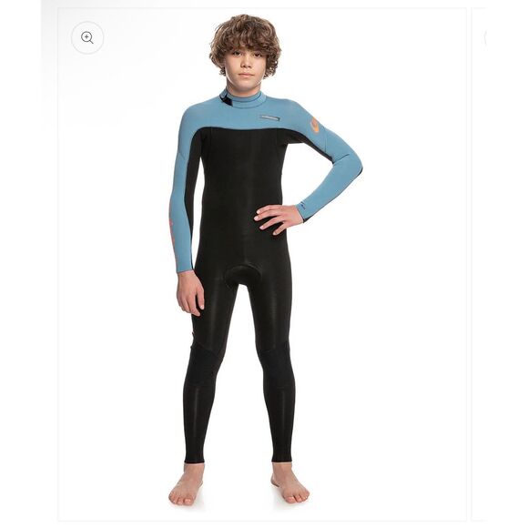 Quiksilver Sz 14 Youth Everyday Sessions 3/2 mm Back Zip Wetsuit EQBW103098 Blue - Picture 1 of 6